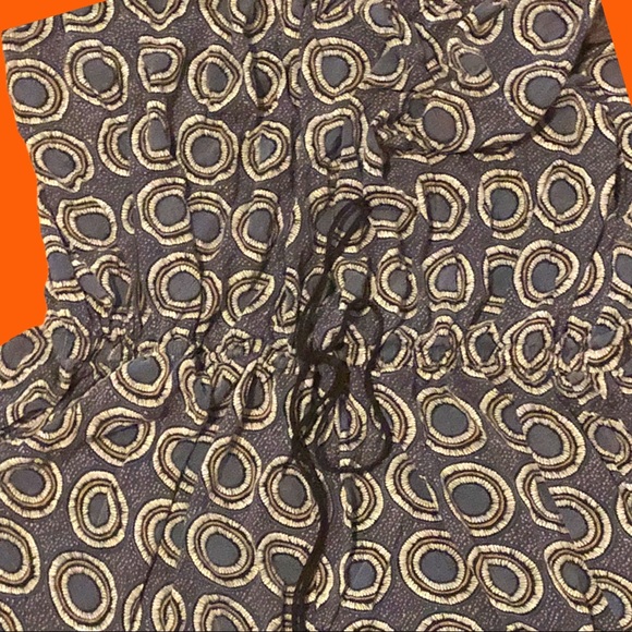 H&M Blue & Tan Circle Print Boho Romper XL🛍🎄 - Picture 2 of 7